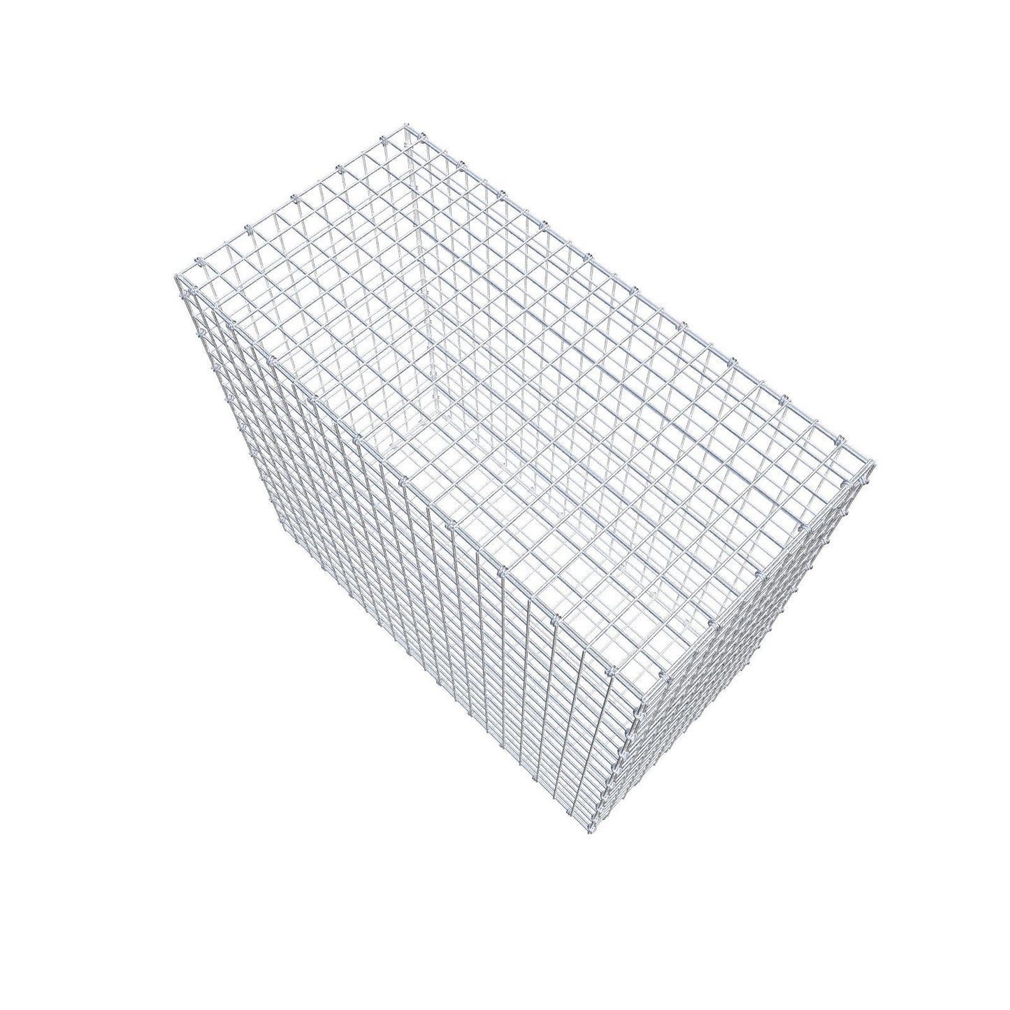 Gabbione 100 cm x 90 cm x 50 cm (L x H x P), maglia 5 x 5 cm, anello a spirale