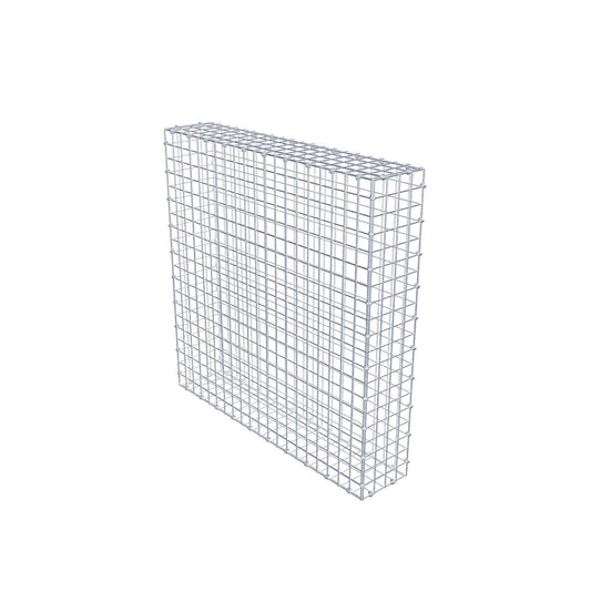 Gabion 100 cm x 100 cm x 20 cm (L x H x D), mesh size 5 x 5 cm, spiral ring