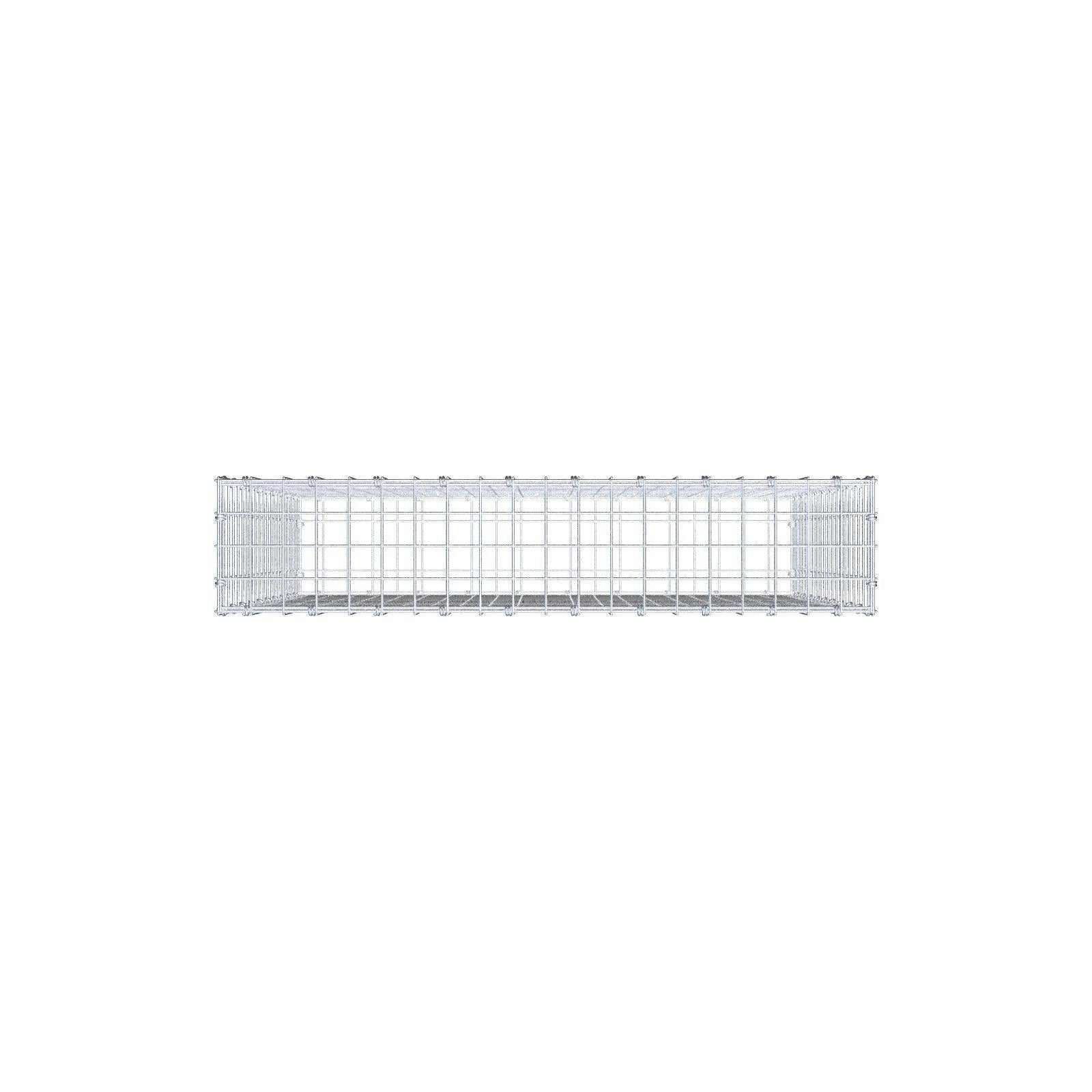 Gabion 100 cm x 100 cm x 20 cm (L x H x D), mesh size 5 x 5 cm, spiral ring