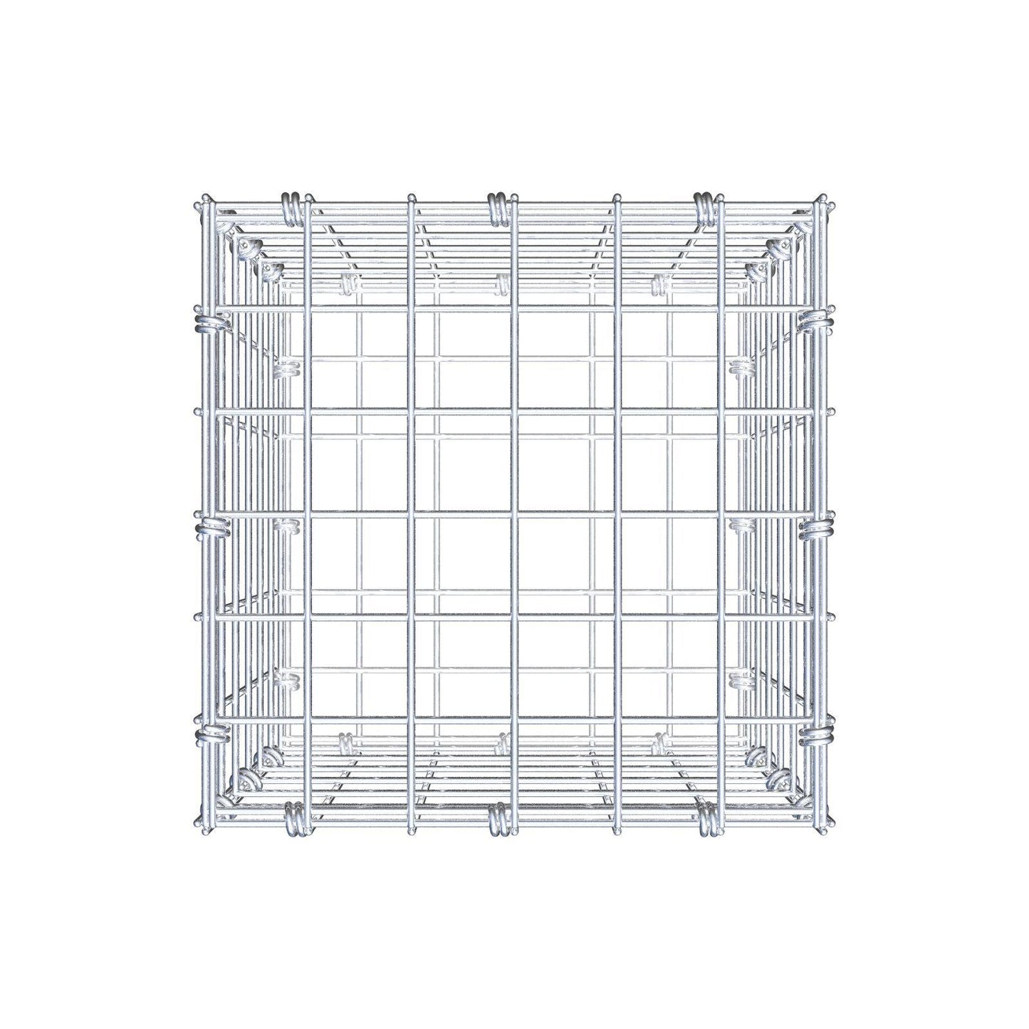 Gabione 30 cm x 30 cm x 30 cm (L x H x T), Maschenweite 5 x 5 cm, Spiralring