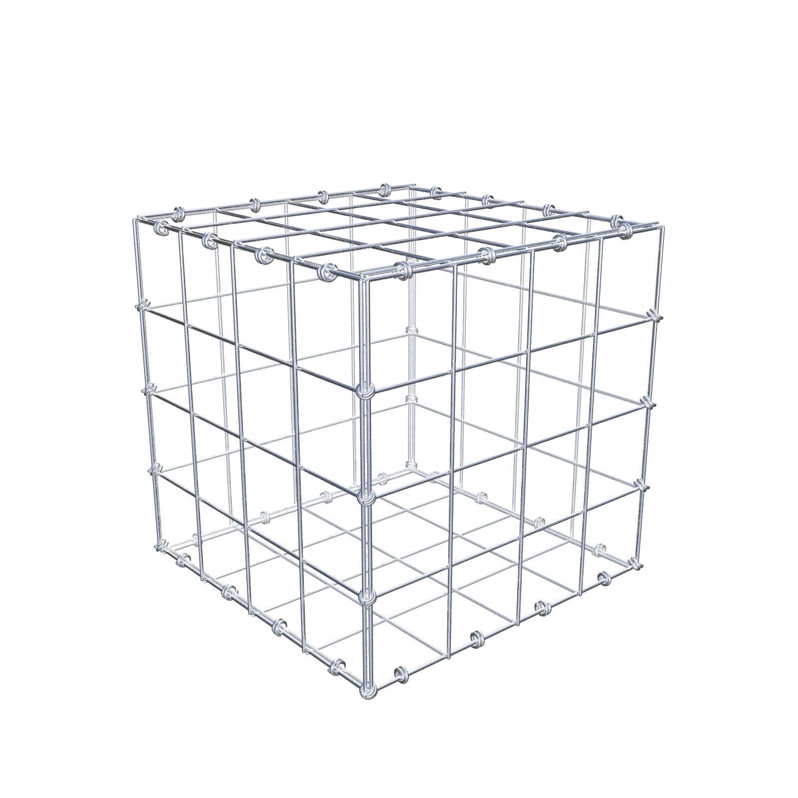 Schanskorf 40 cm x 40 cm x 40 cm (L x H x D), maaswijdte 10 x 10 cm, spiraalring