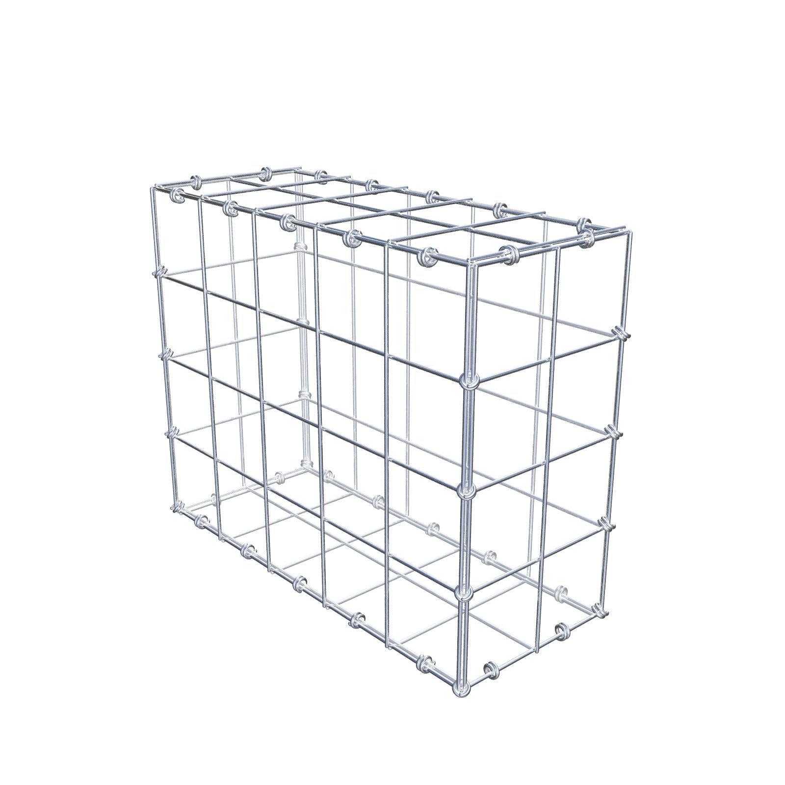 Schanskorf 50 cm x 40 cm x 20 cm (L x H x D), maaswijdte 10 x 10 cm, spiraalring