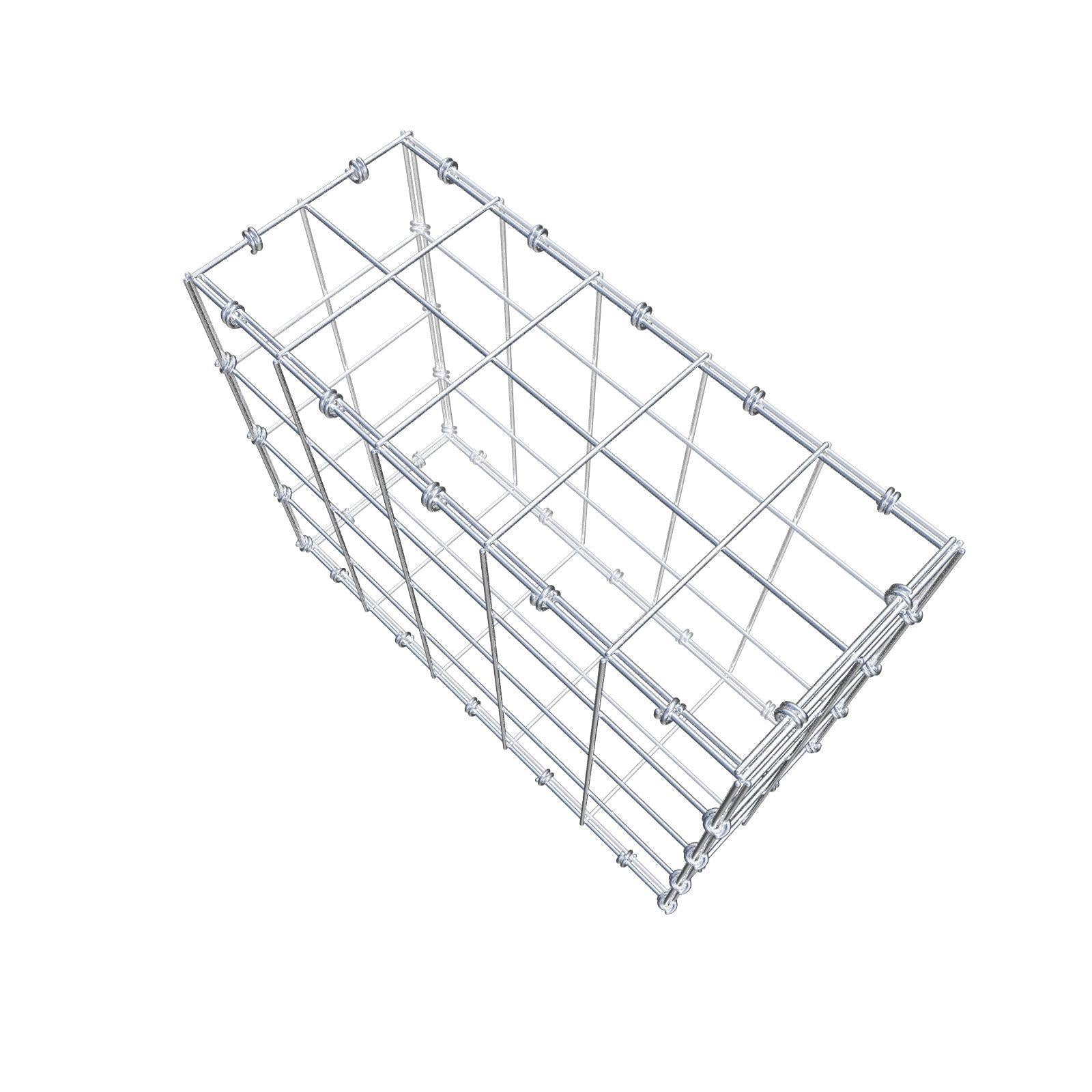 Gabione 50 cm x 40 cm x 20 cm (L x H x T), Maschenweite 10 x 10 cm, Spiralring