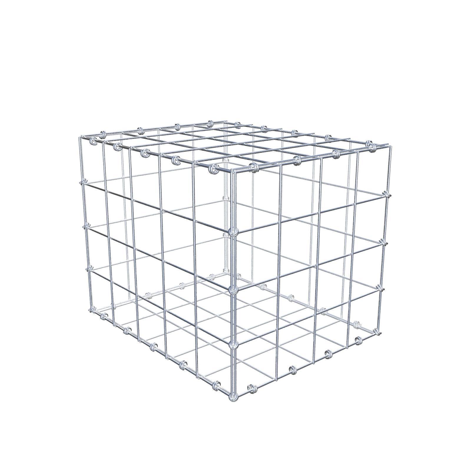 Schanskorf 50 cm x 40 cm x 40 cm (L x H x D), maaswijdte 10 x 10 cm, spiraalring