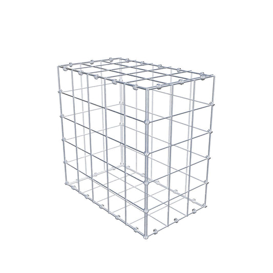 Gabion 50 cm x 50 cm x 30 cm (L x H x D), maskstorlek 10 x 10 cm, spiralring