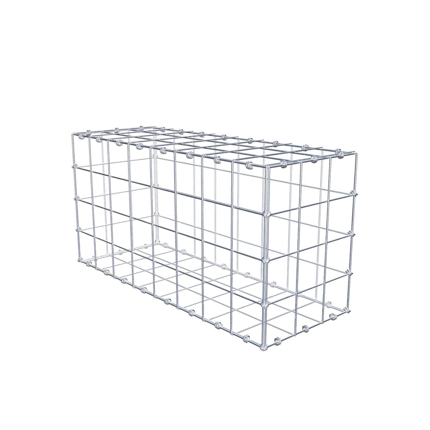 Gabbione 80 cm x 40 cm x 30 cm (L x H x P), maglia 10 x 10 cm, anello a spirale
