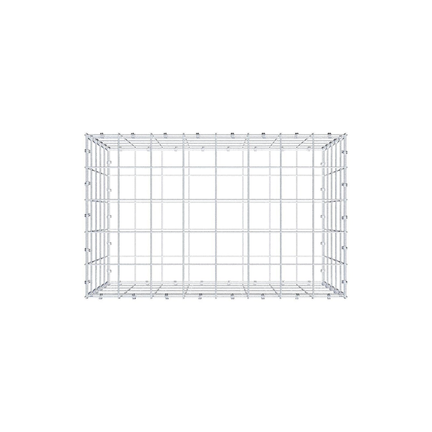 Gabion 80 cm x 50 cm x 50 cm (L x H x D), maskstorlek 10 x 10 cm, spiralring