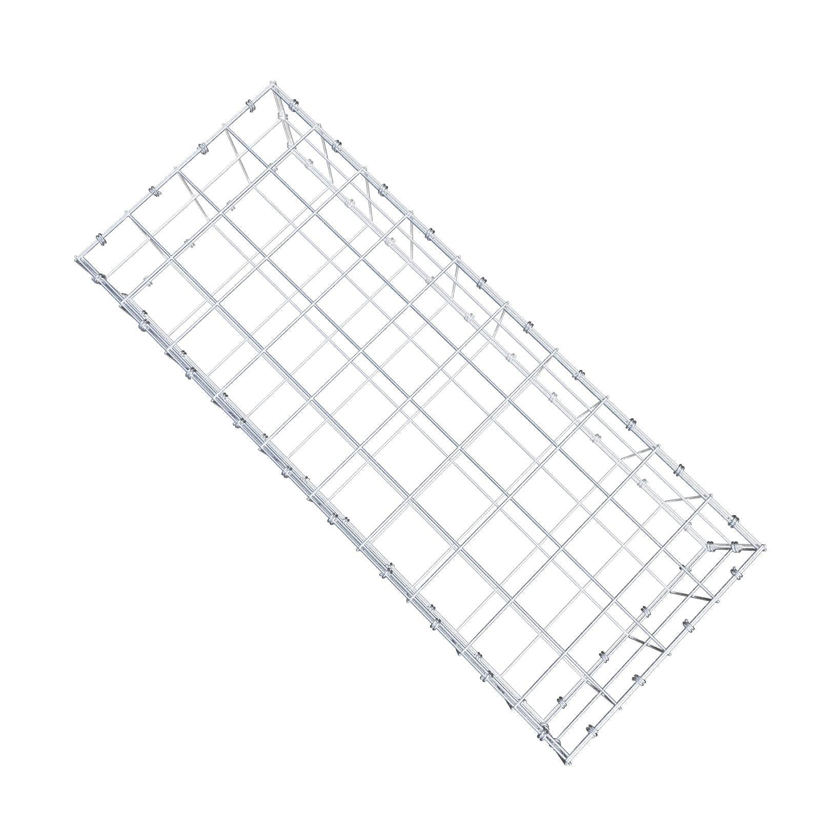 Gabione 100 cm x 20 cm x 40 cm (L x H x T), Maschenweite 10 x 10 cm, Spiralring
