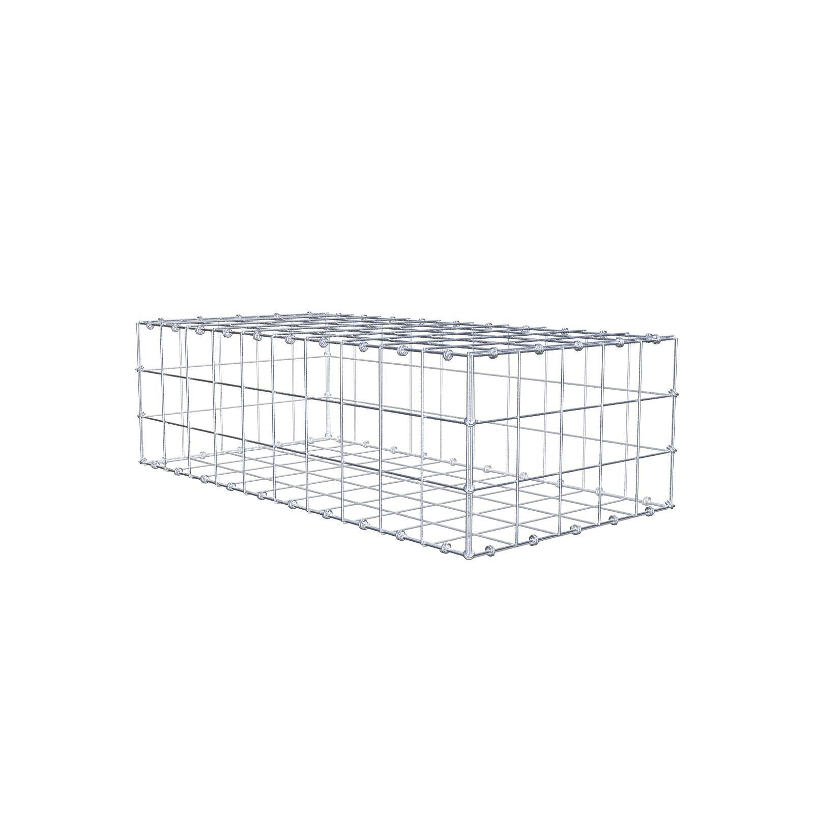 Gabion 100 cm x 30 cm x 50 cm (L x H x D), mesh size 10 x 10 cm, spiral ring