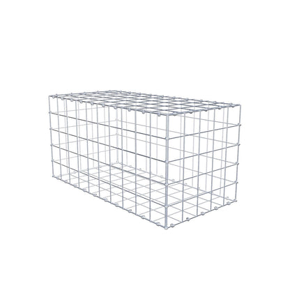 Gabion 100 cm x 50 cm x 50 cm (L x H x D), maskestørrelse 10 x 10 cm, spiralring