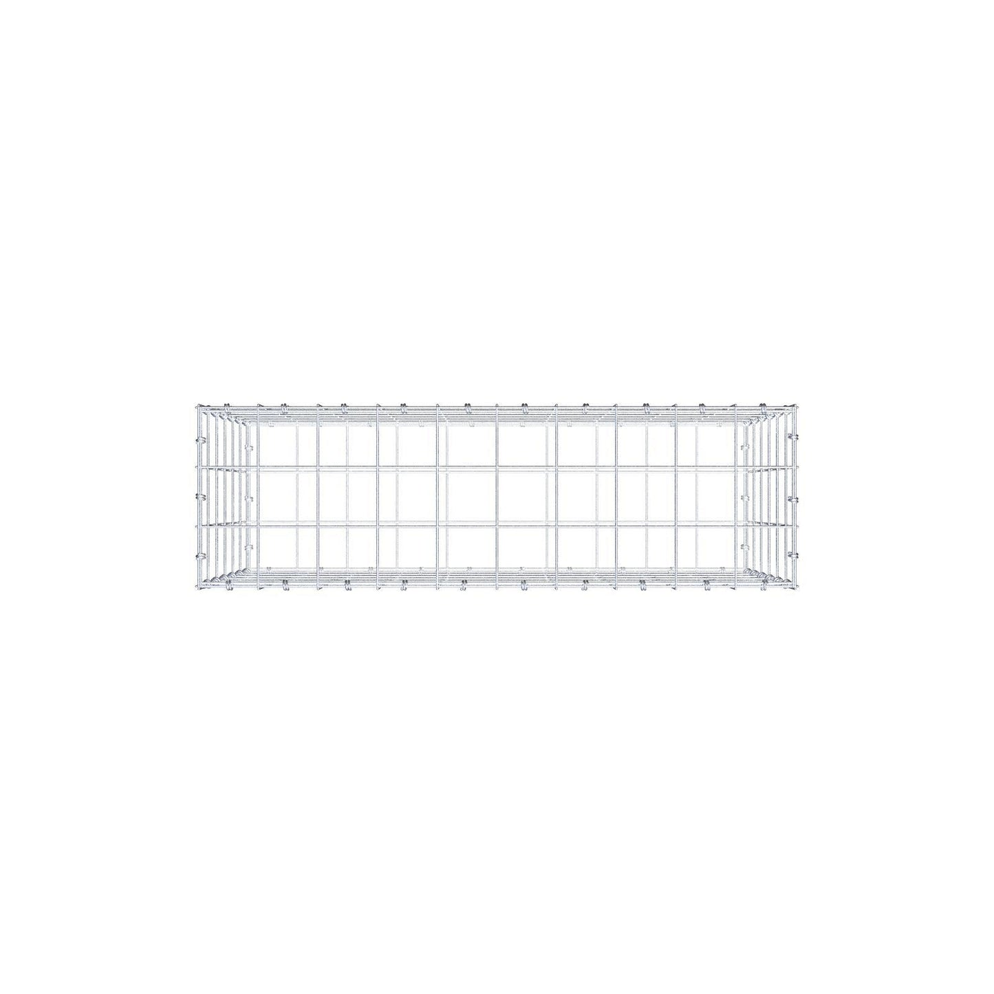Gabbione 100 cm x 60 cm x 30 cm (L x H x P), maglia 10 x 10 cm, anello a spirale