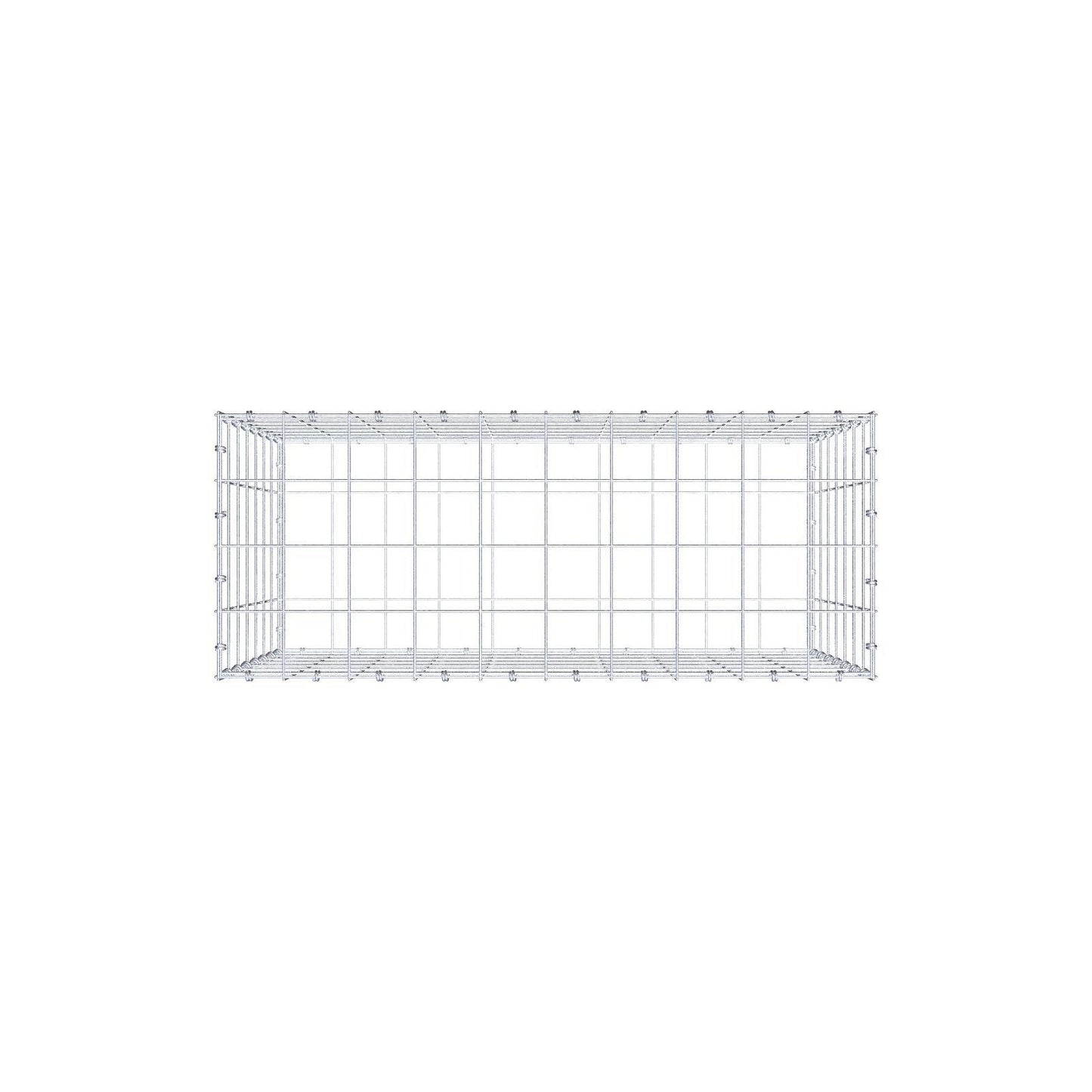 Gabion 100 cm x 70 cm x 40 cm (L x H x D), maskestørrelse 10 x 10 cm, spiralring