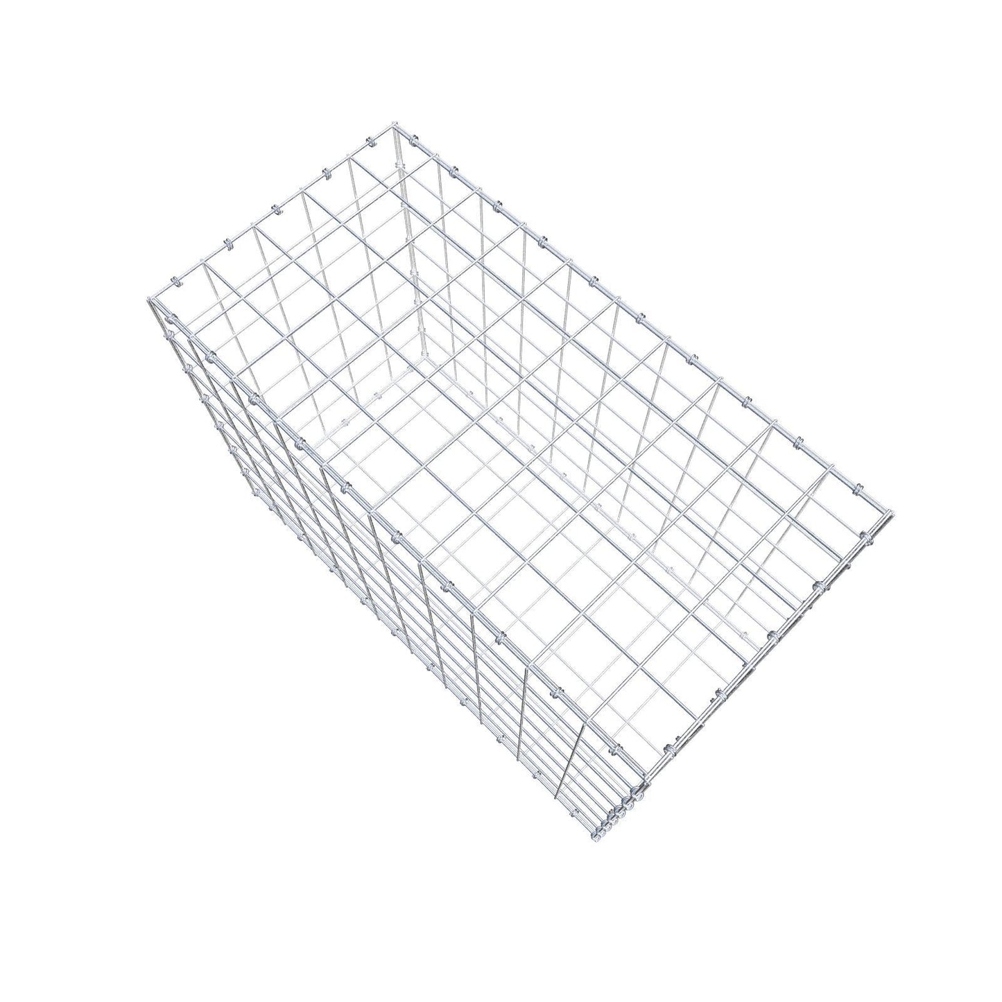 Gabion 100 cm x 70 cm x 50 cm (L x H x D), maskstorlek 10 x 10 cm, spiralring