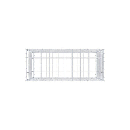 Gabione 100 cm x 80 cm x 40 cm (L x H x T), Maschenweite 10 x 10 cm, Spiralring