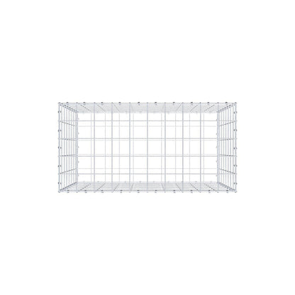 Gabione 100 cm x 80 cm x 50 cm (L x H x T), Maschenweite 10 x 10 cm, Spiralring