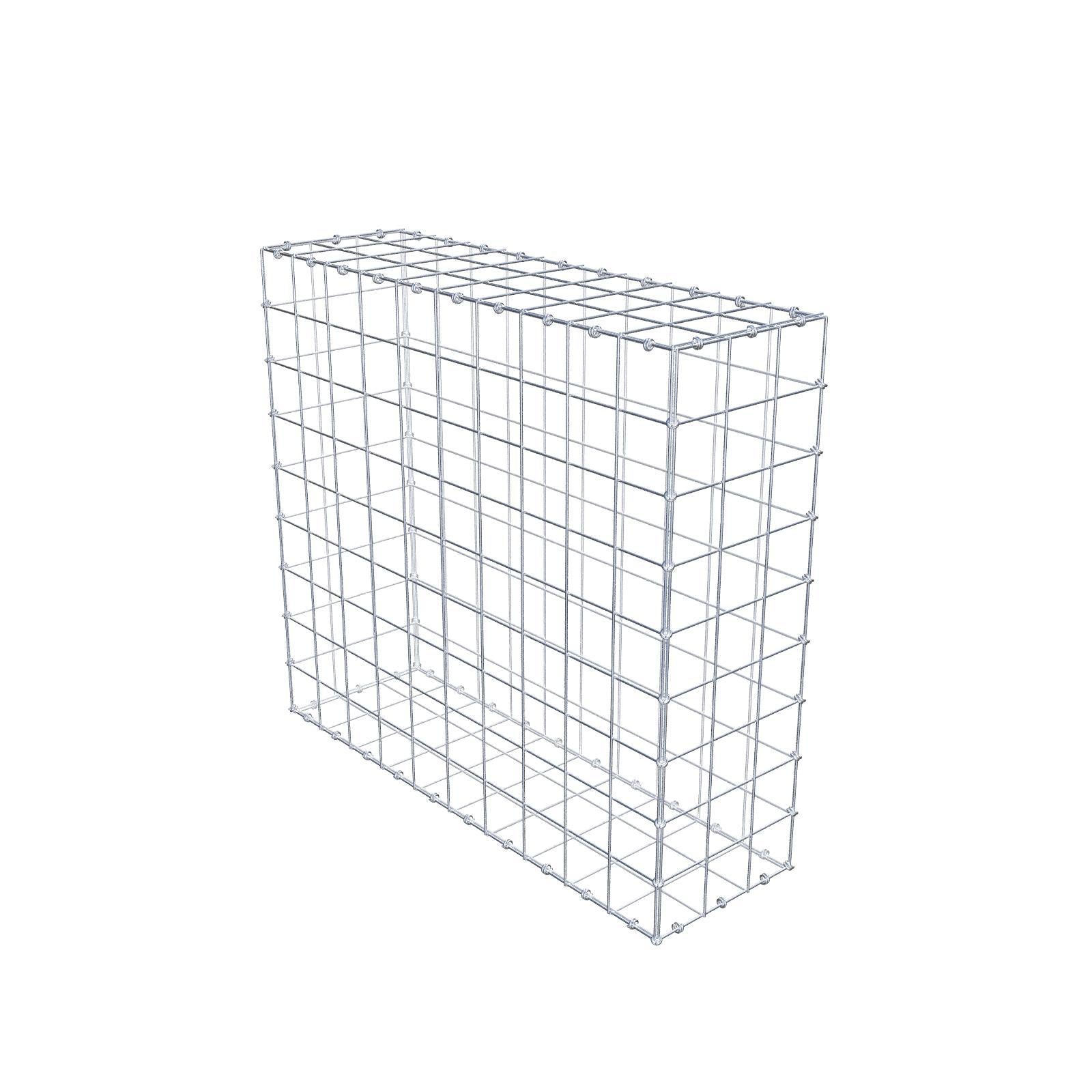 Gabion 100 cm x 90 cm x 30 cm (L x H x D), maskestørrelse 10 x 10 cm, spiralring