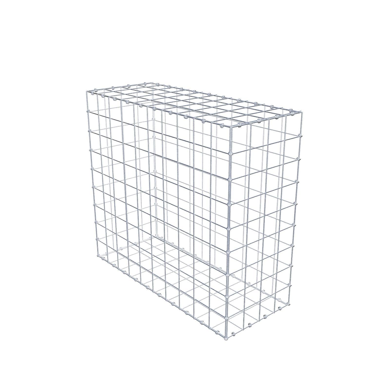 Gabion 100 cm x 90 cm x 40 cm (L x H x D), maskestørrelse 10 x 10 cm, spiralring