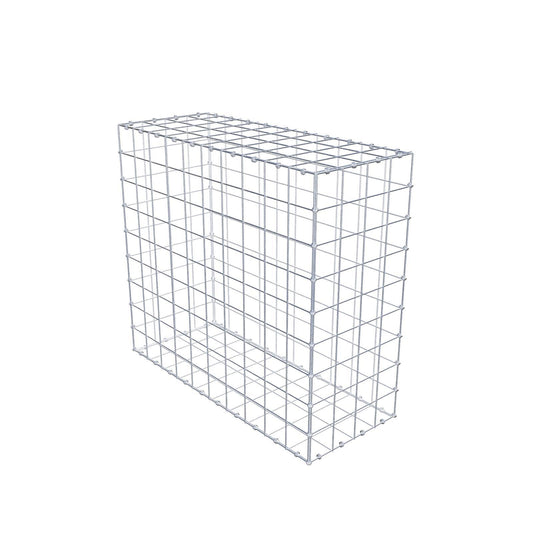 Gavión 100 cm x 90 cm x 40 cm (L x A x P), luz de malla 10 x 10 cm, anillo en espiral