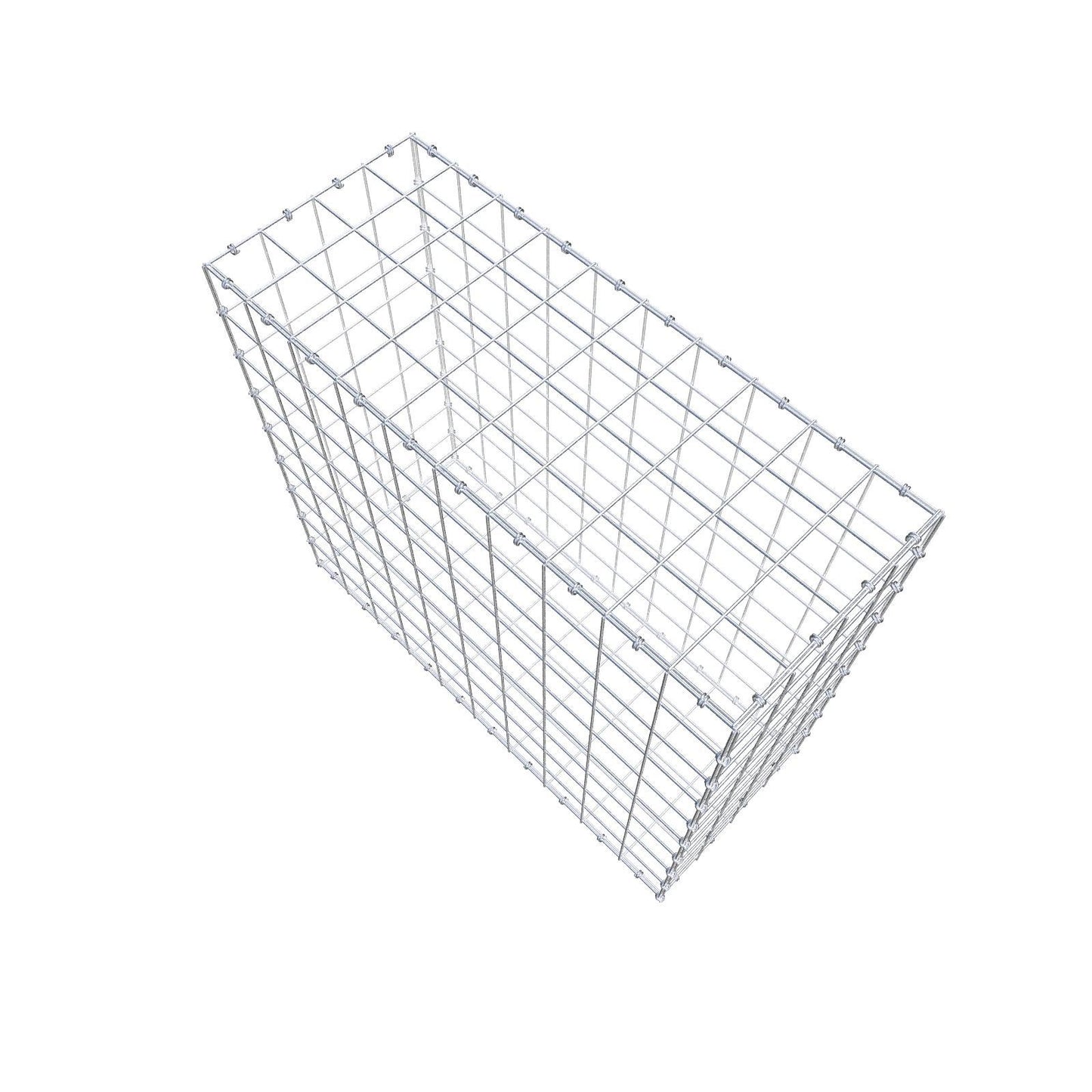 Gabion 100 cm x 90 cm x 40 cm (L x H x D), maskestørrelse 10 x 10 cm, spiralring