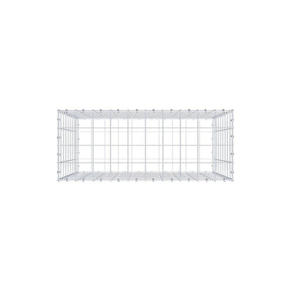 Gabion 100 cm x 90 cm x 40 cm (L x H x D), maskestørrelse 10 x 10 cm, spiralring