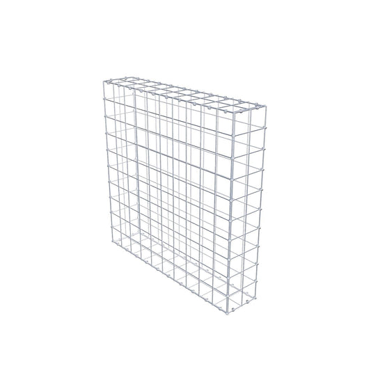 Gabion 100 cm x 100 cm x 20 cm (L x H x D), mesh size 10 x 10 cm, spiral ring