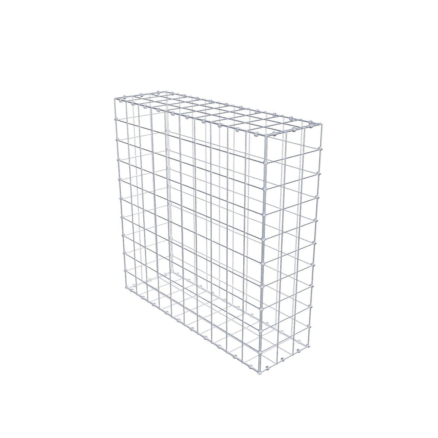 Gabion 100 cm x 100 cm x 30 cm (L x H x D), maskestørrelse 10 x 10 cm, spiralring