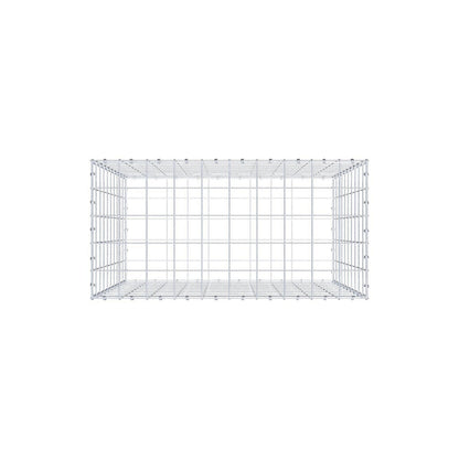 Gabion 100 cm x 100 cm x 50 cm (L x H x D), maskestørrelse 10 x 10 cm, spiralring