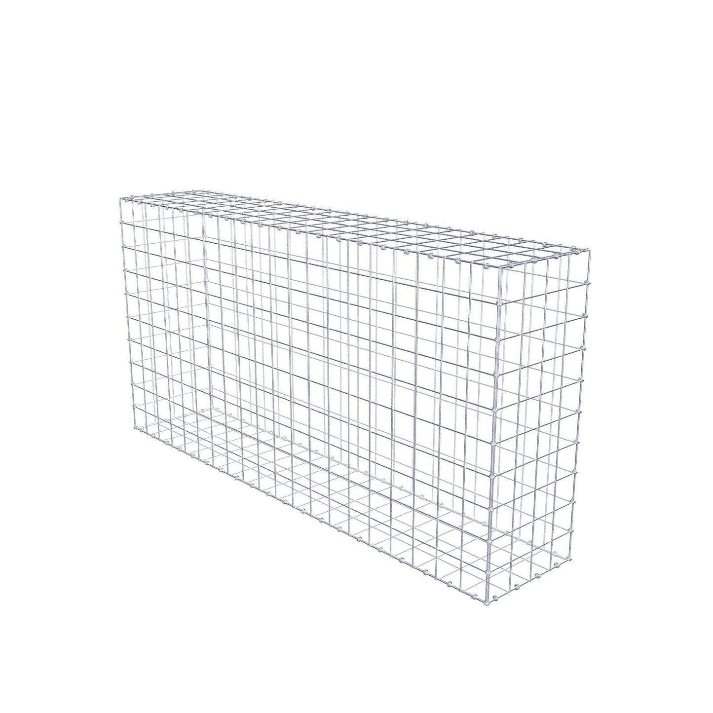 Gabion 200 cm x 100 cm x 40 cm (L x H x D), maskestørrelse 10 x 10 cm, spiralring