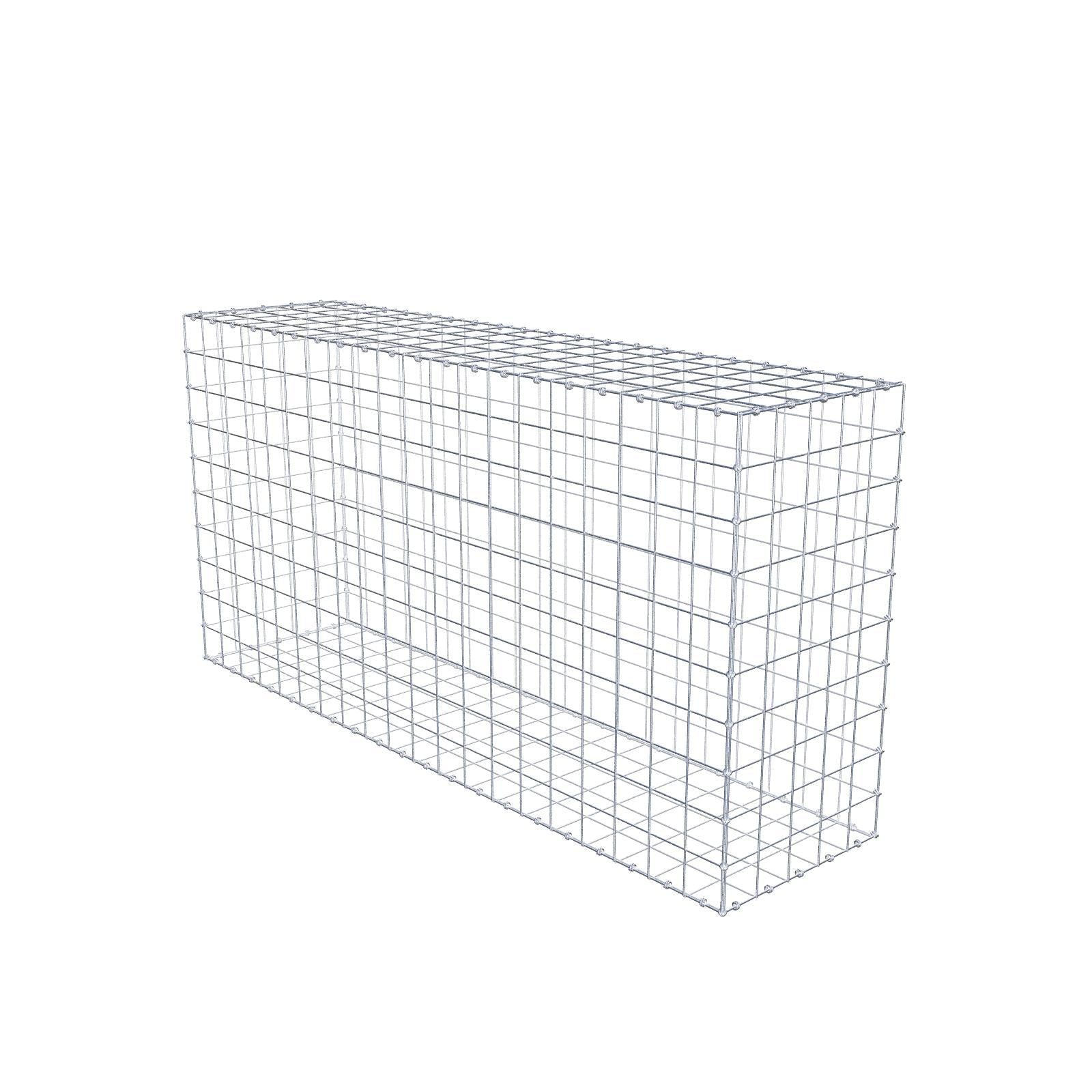 Gabione 200 cm x 100 cm x 50 cm (L x H x T), Maschenweite 10 x 10 cm, Spiralring