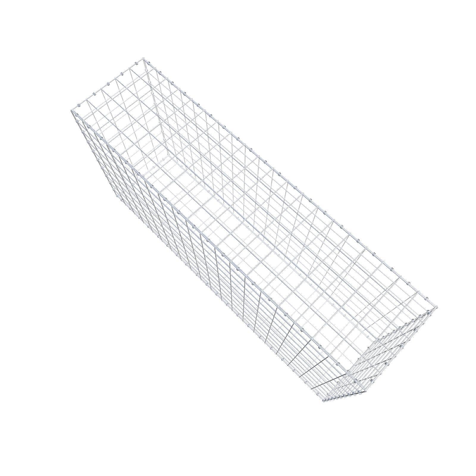 Gabione 200 cm x 100 cm x 50 cm (L x H x T), Maschenweite 10 x 10 cm, Spiralring