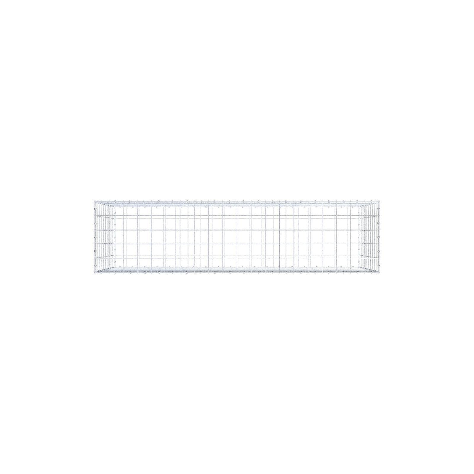 Gabione 200 cm x 100 cm x 50 cm (L x H x T), Maschenweite 10 x 10 cm, Spiralring