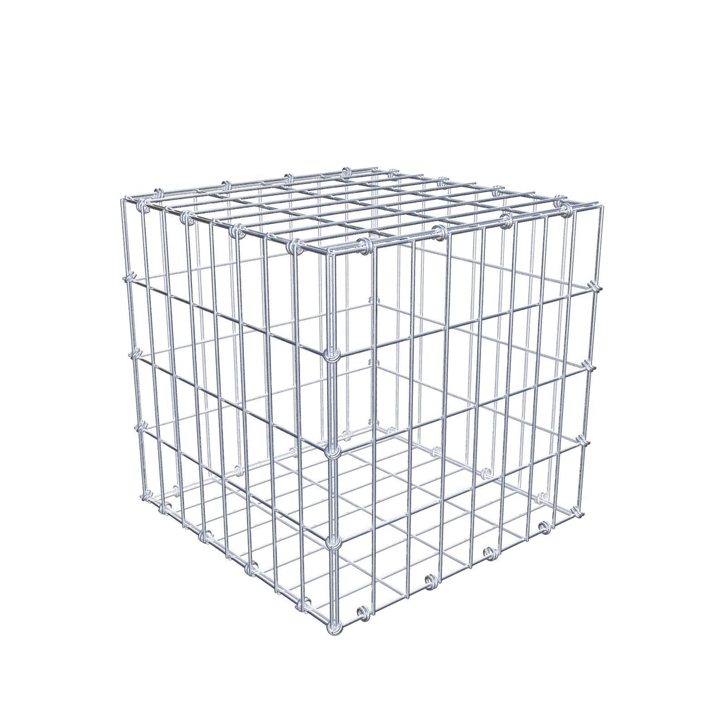 Gabion 40 cm x 40 cm x 40 cm (L x H x D), maskstorlek 5 x 10 cm, spiralring
