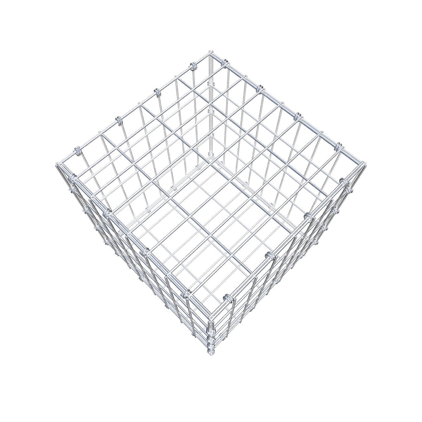 Gabion 40 cm x 40 cm x 40 cm (L x H x D), maskstorlek 5 x 10 cm, spiralring