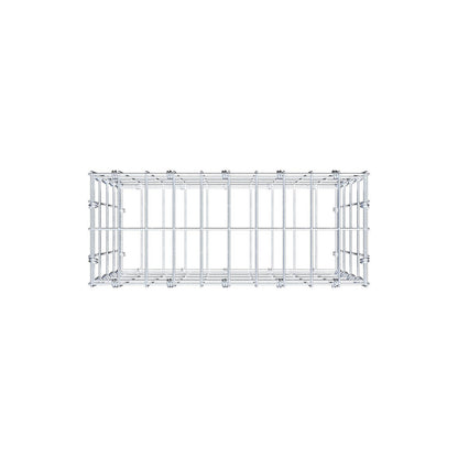 Gabione 50 cm x 40 cm x 20 cm (L x H x T), Maschenweite 5 x 10 cm, Spiralring