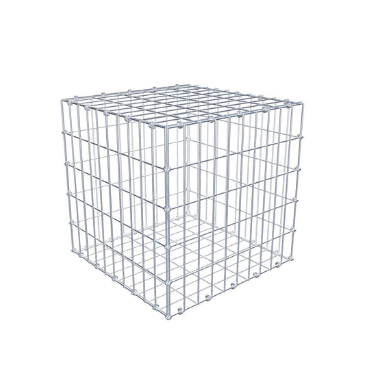 Gabion 50 cm x 50 cm x 50 cm (L x H x D), maskestørrelse 5 x 10 cm, spiralring