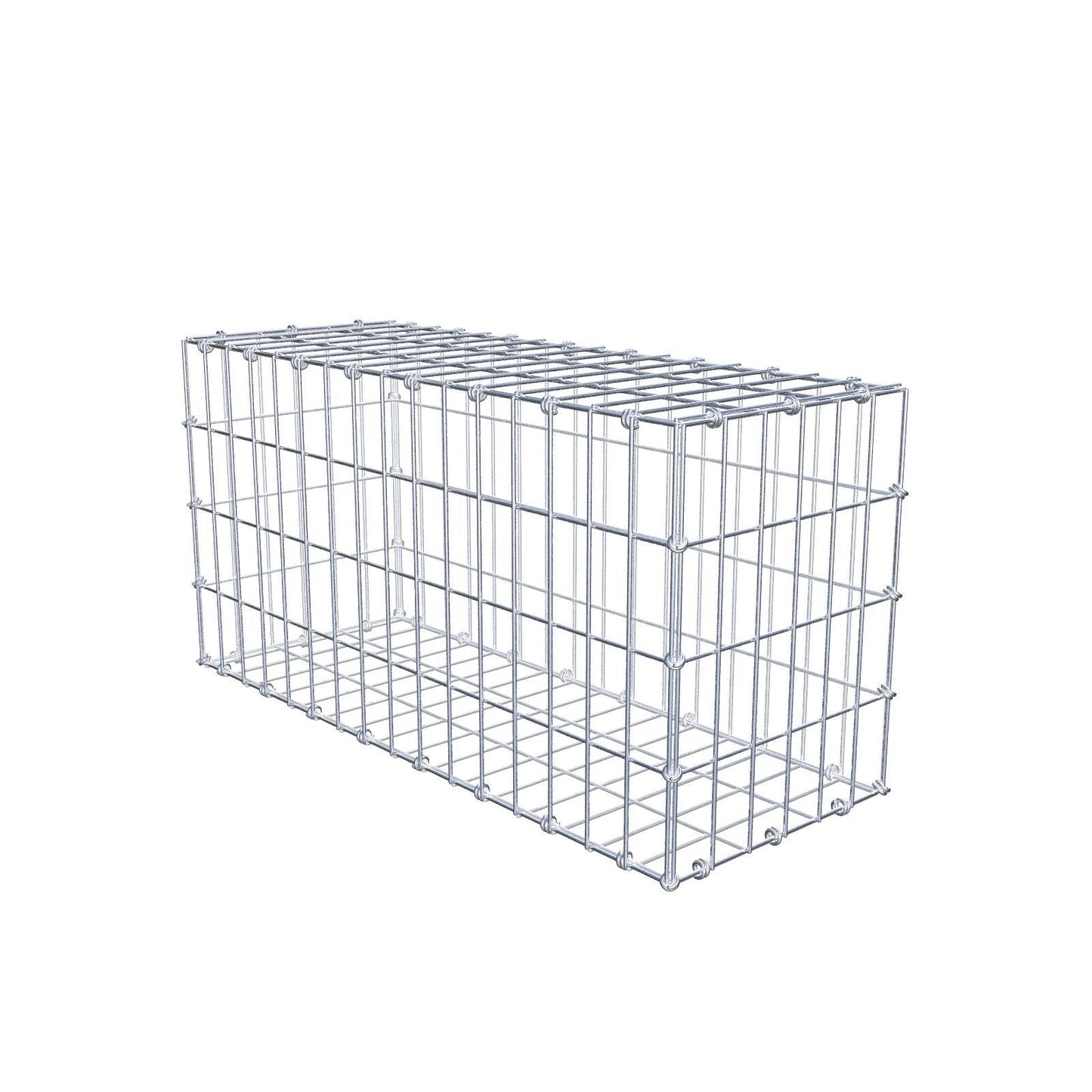 Gabion 80 cm x 40 cm x 30 cm (L x H x P), mailles 5 x 10 cm, anneau en spirale