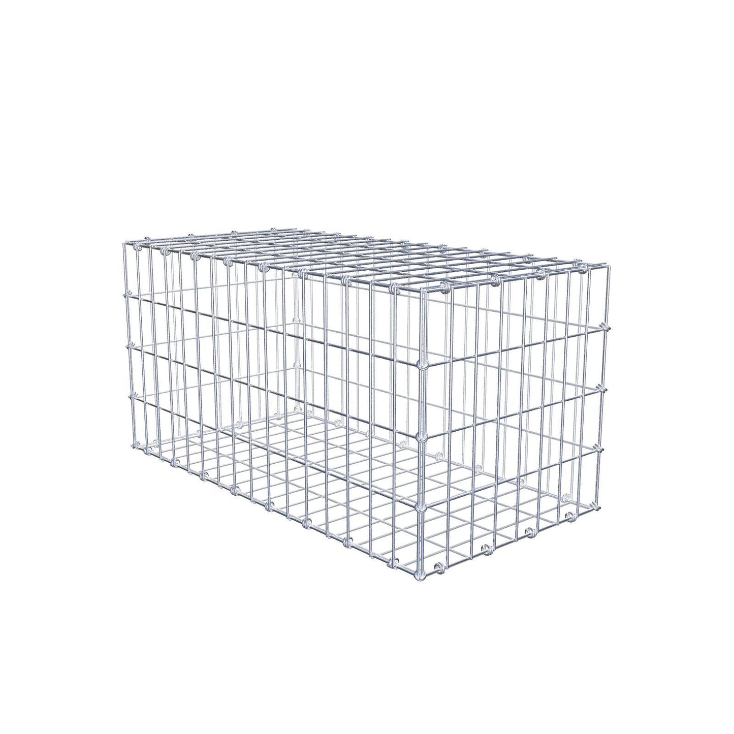 Gabion 80 cm x 40 cm x 40 cm (L x H x D), maskstorlek 5 x 10 cm, spiralring