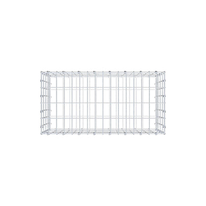 Gabion 80 cm x 40 cm x 40 cm (L x H x D), maskstorlek 5 x 10 cm, spiralring
