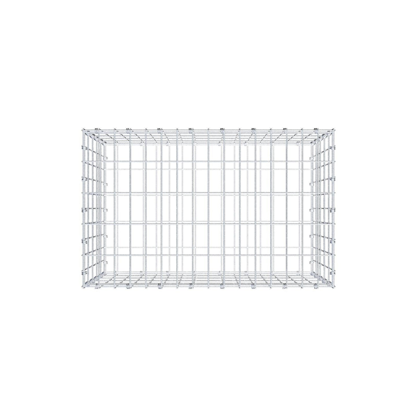 Gabione 80 cm x 50 cm x 50 cm (L x H x T), Maschenweite 5 x 10 cm, Spiralring