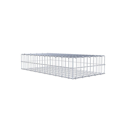 Gabion 100 cm x 20 cm x 50 cm (L x H x D), maskstorlek 5 x 10 cm, spiralring
