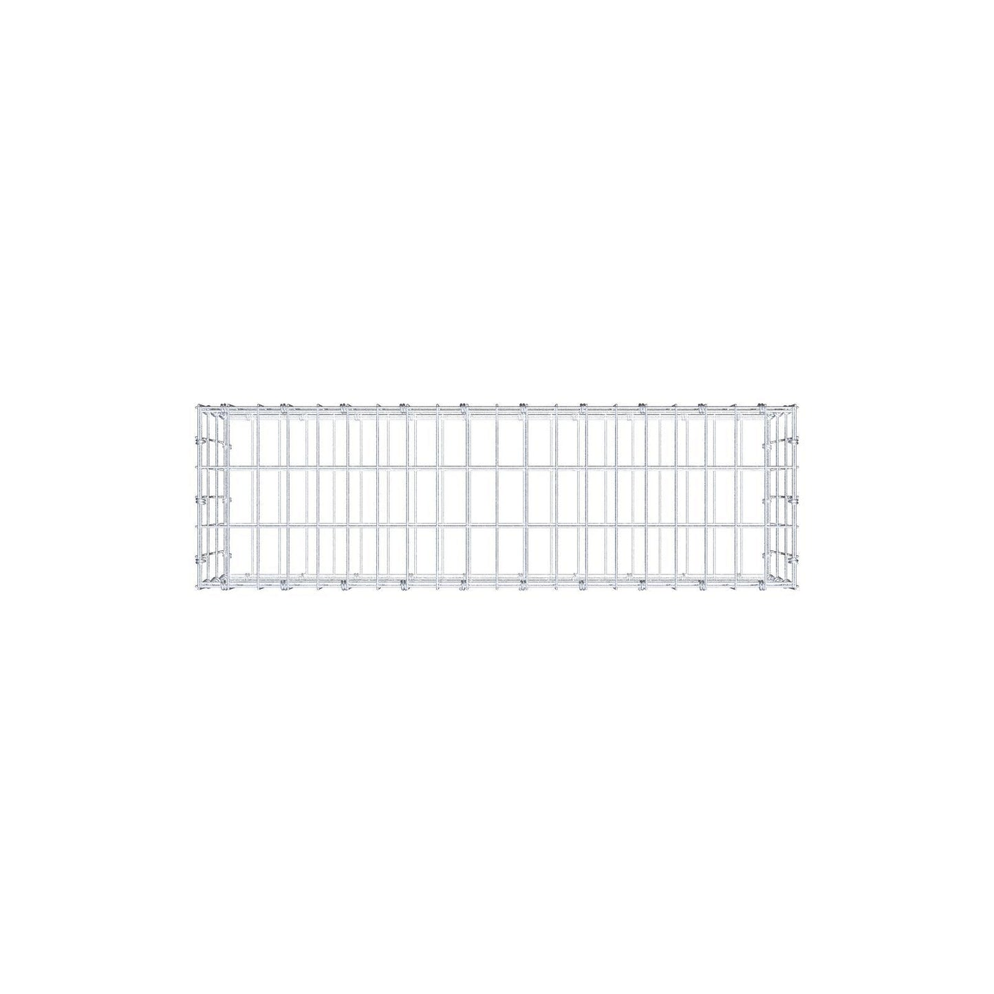 Gabion 100 cm x 30 cm x 30 cm (L x H x P), mailles 5 x 10 cm, anneau en spirale