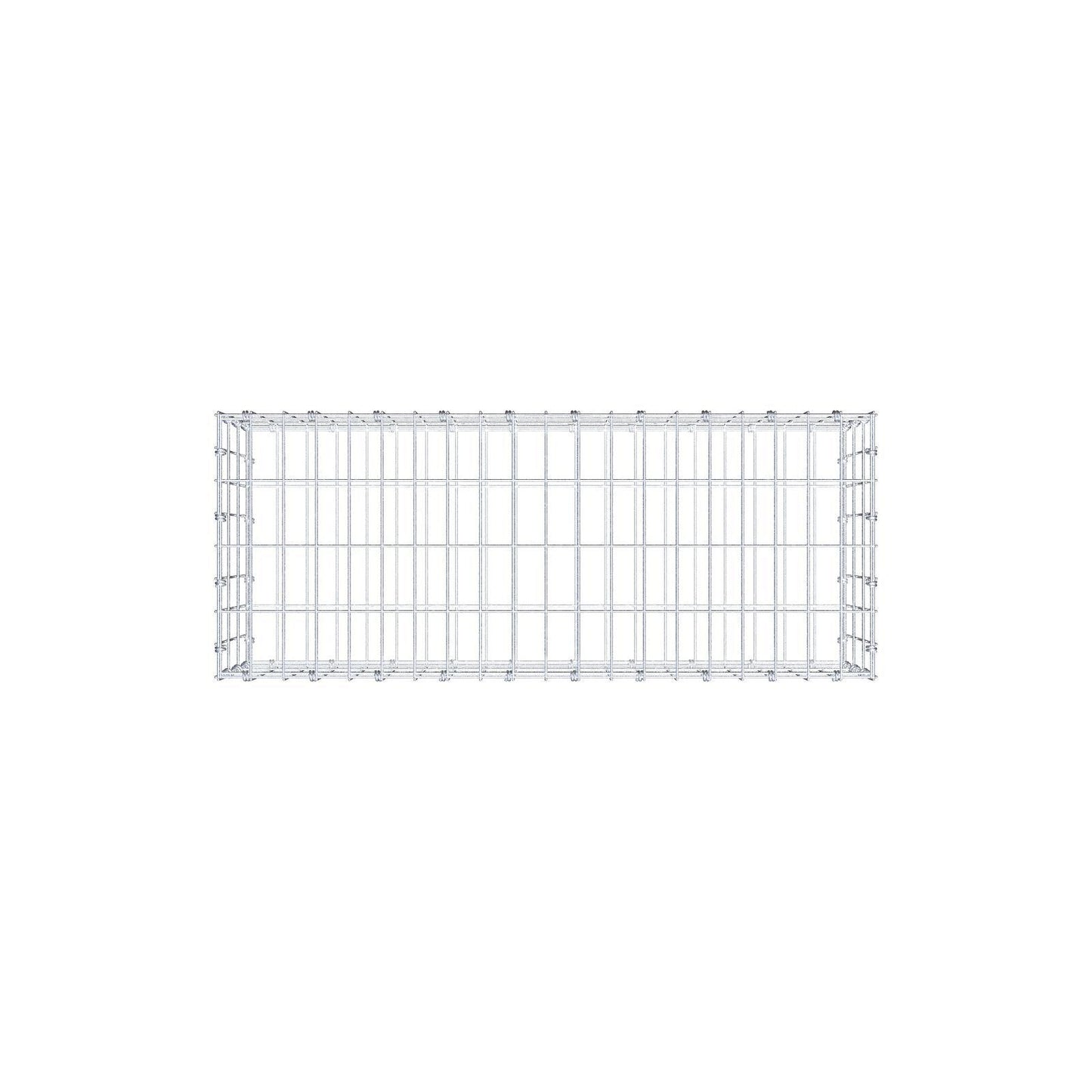 Gabion 100 cm x 30 cm x 40 cm (L x H x D), maskestørrelse 5 x 10 cm, spiralring