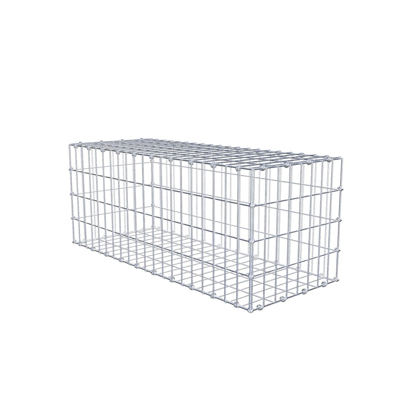 Gabione 100 cm x 40 cm x 40 cm (L x H x T), Maschenweite 5 x 10 cm, Spiralring