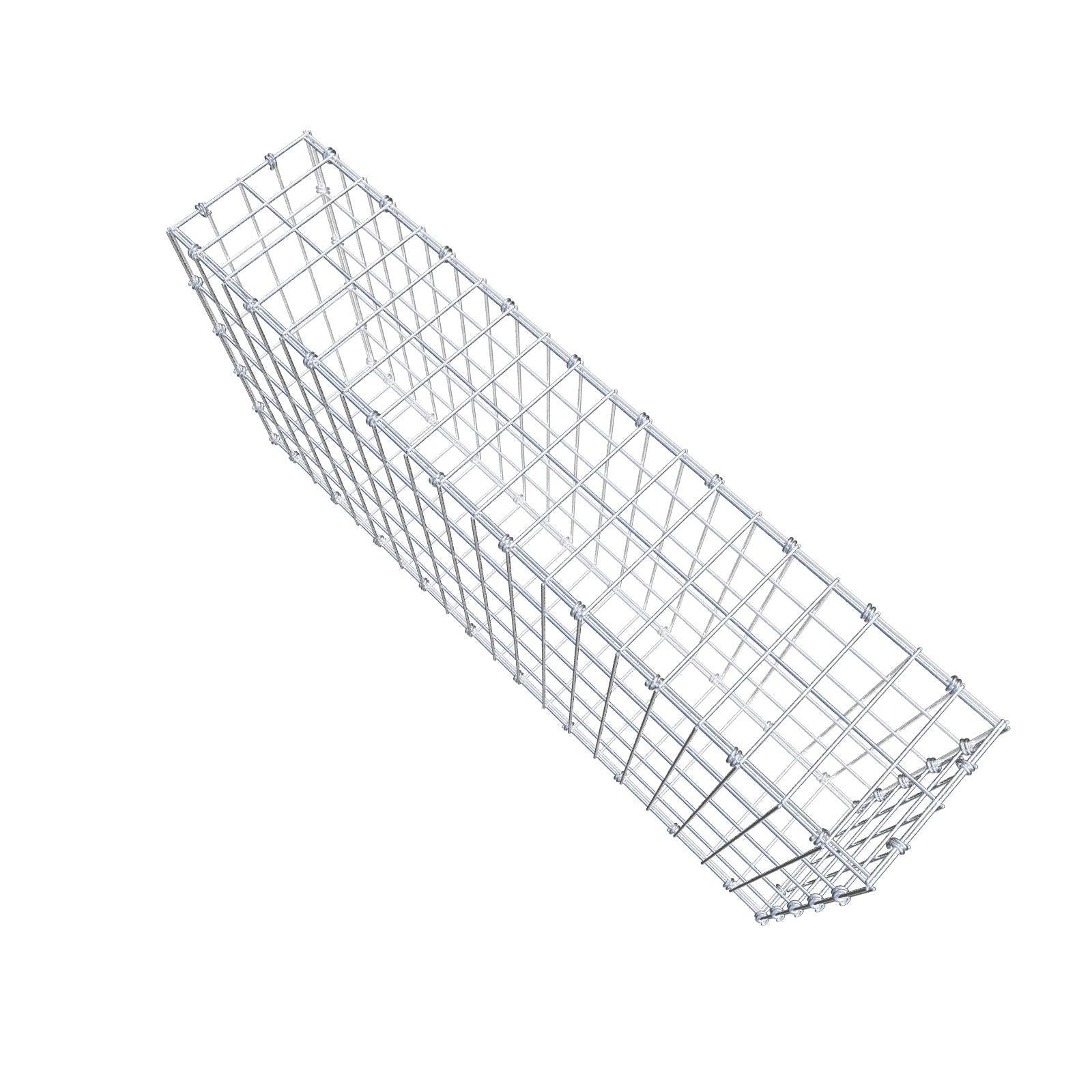 Gabbione 100 cm x 50 cm x 20 cm (L x H x P), maglia 5 x 10 cm, anello a spirale