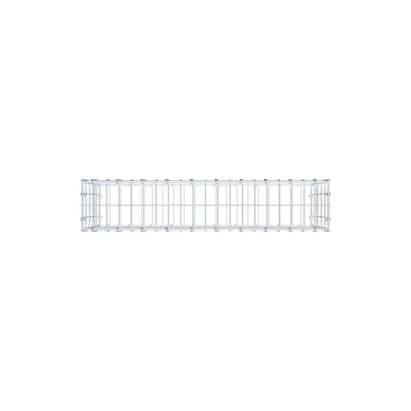 Gabbione 100 cm x 50 cm x 20 cm (L x H x P), maglia 5 x 10 cm, anello a spirale