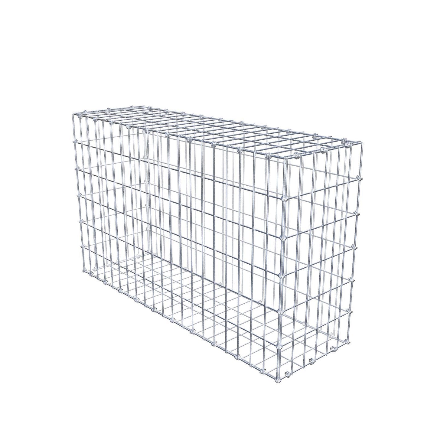 Gabion 100 cm x 60 cm x 30 cm (L x H x P), mailles 5 x 10 cm, anneau en spirale