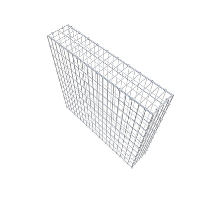 Gabion 100 cm x 100 cm x 20 cm (L x H x D), mesh size 5 x 10 cm, spiral ring