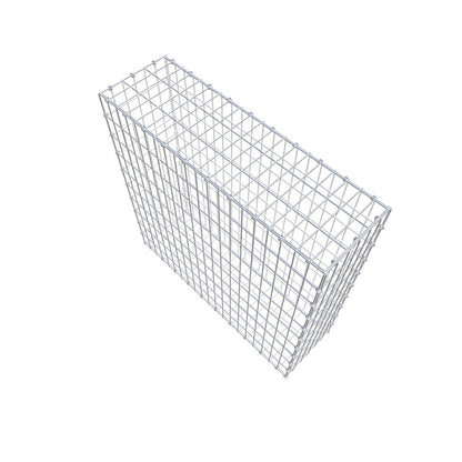 Gabion 100 cm x 100 cm x 30 cm (L x H x D), maskestørrelse 5 x 10 cm, spiralring