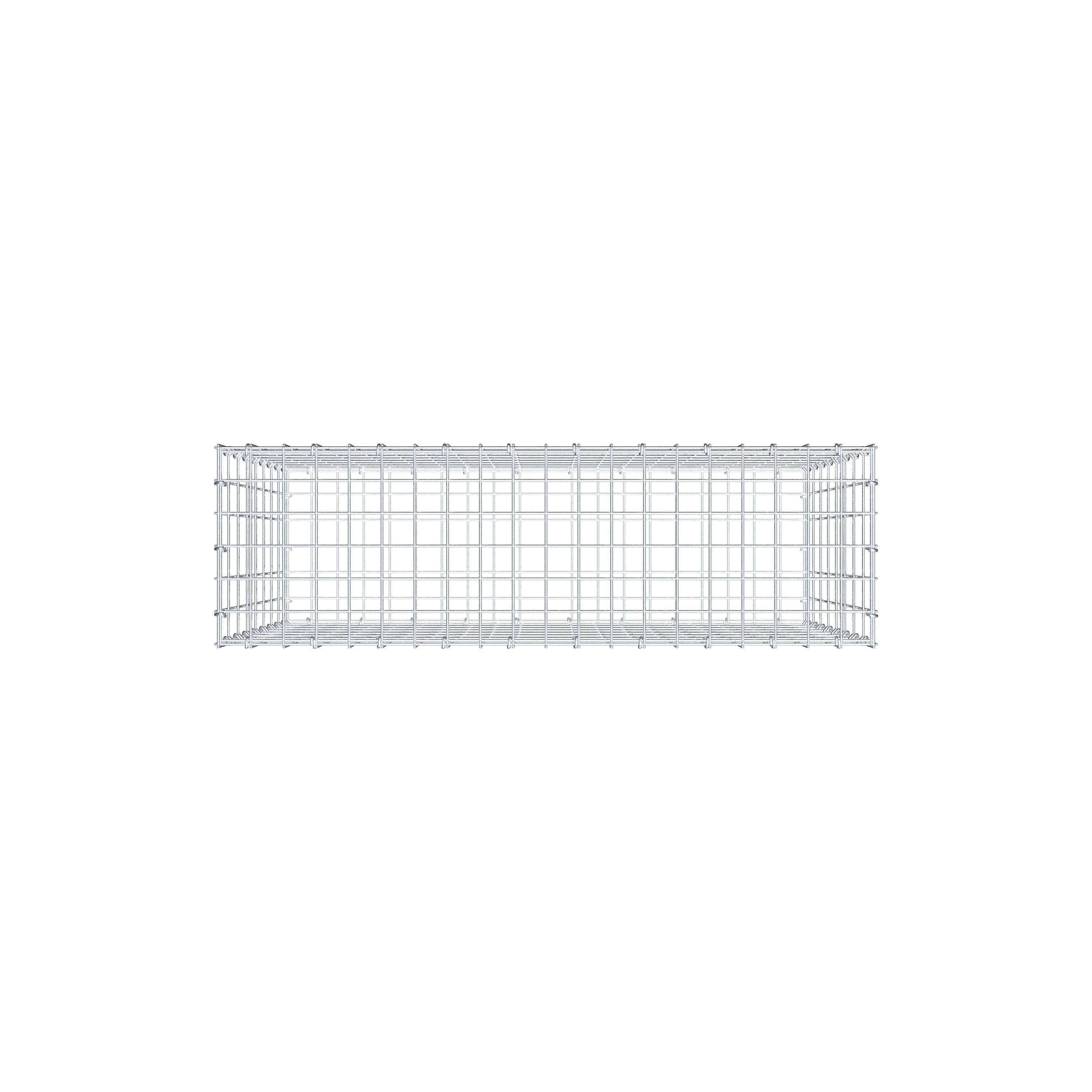 Gabion 100 cm x 80 cm x 30 cm (L x H x D), maskestørrelse 5 cm x 10 cm, C-ring