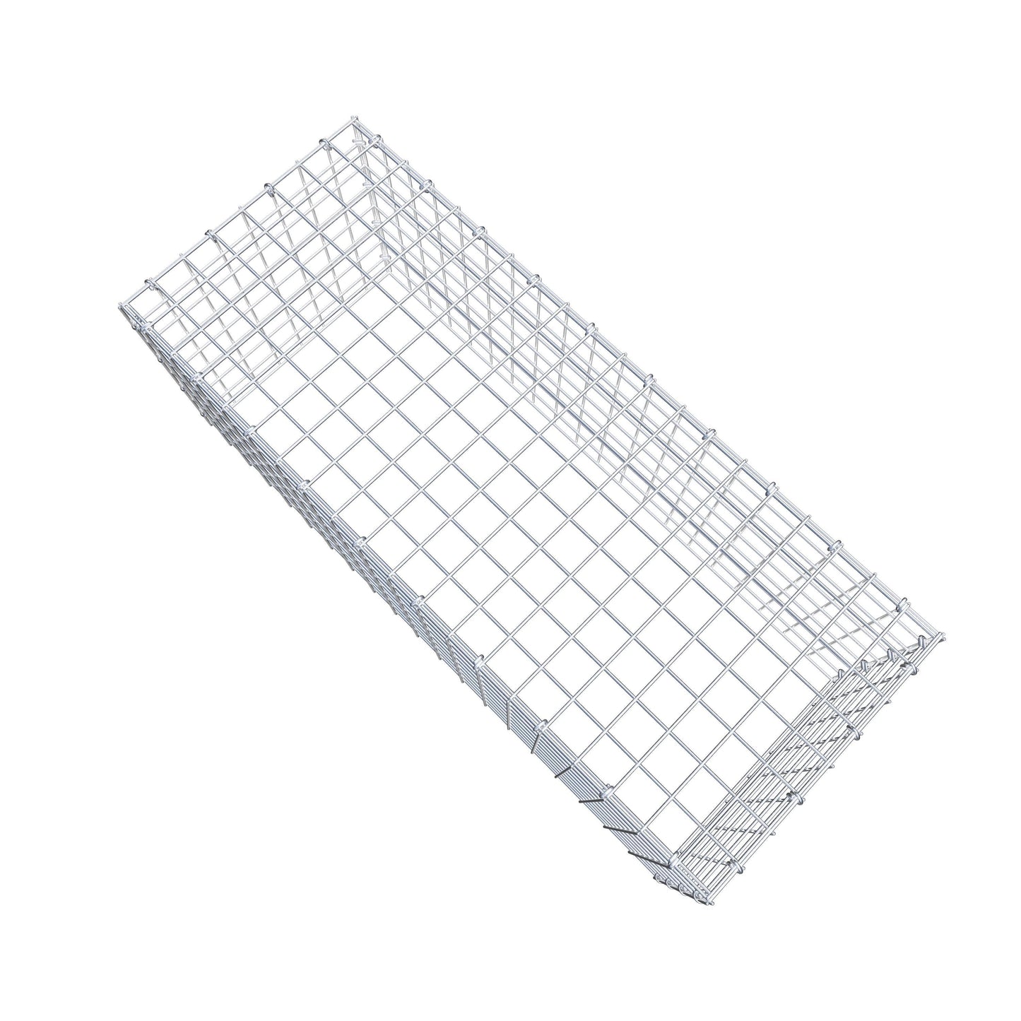 Typ 3 påbyggnadsgabion 100 cm x 40 cm x 40 cm (L x H x D), maskstorlek 5 cm x 5 cm, C-ring